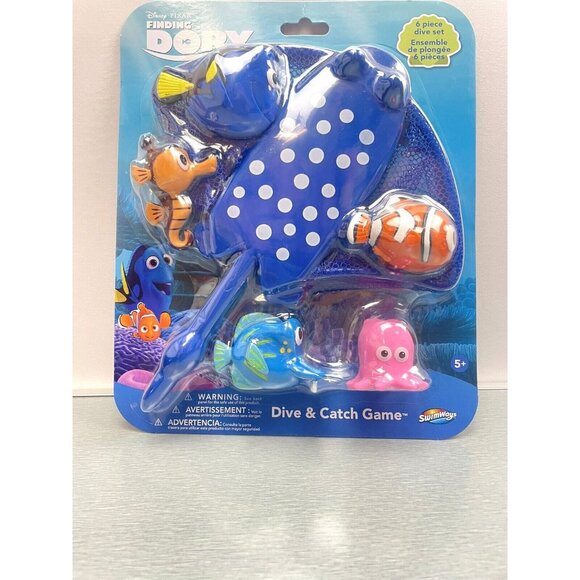 SwimWays 6 Piece Disney Finding Dory Mr. Ray Dive and Catch Game, Bath Toy - Picture 3 of 8